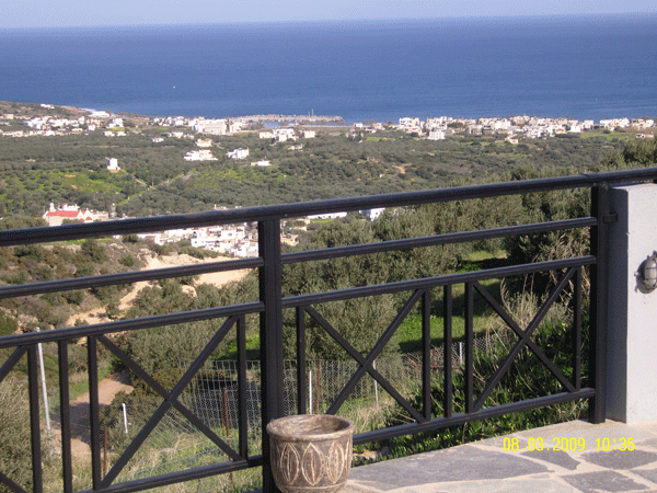 View from villa iliothea crete